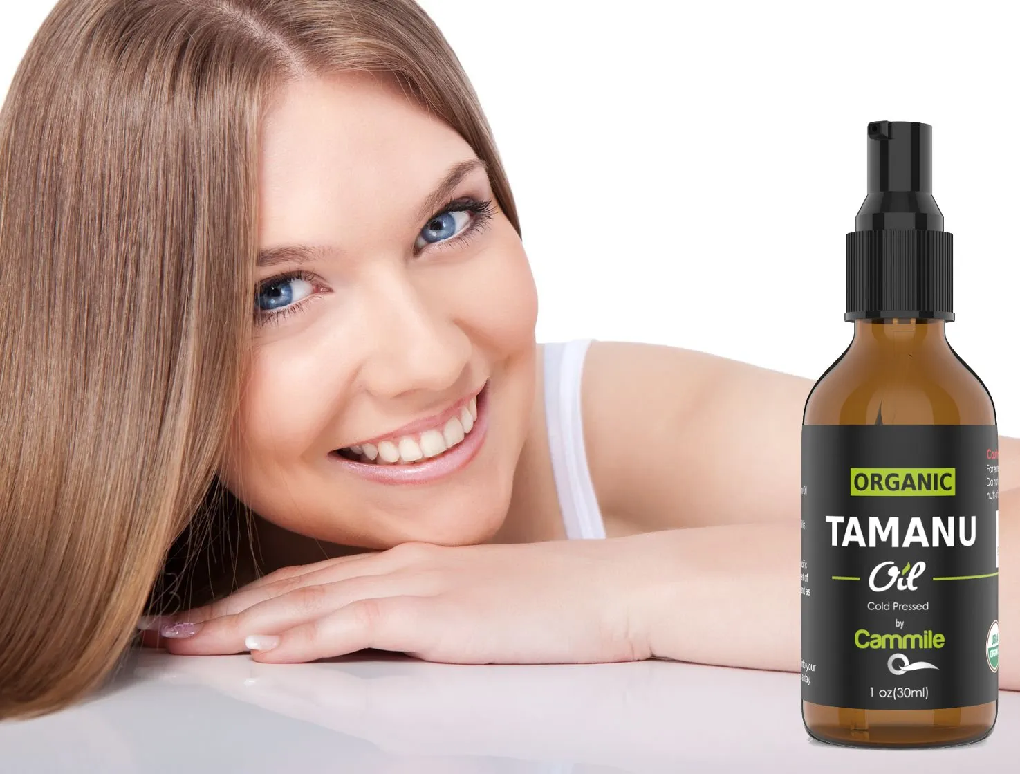 Cammile Q Organic Tamanu Oil - Natural Psoriasis Treatment - Great For Eczema, Acne & Scars - Cold Pressed
