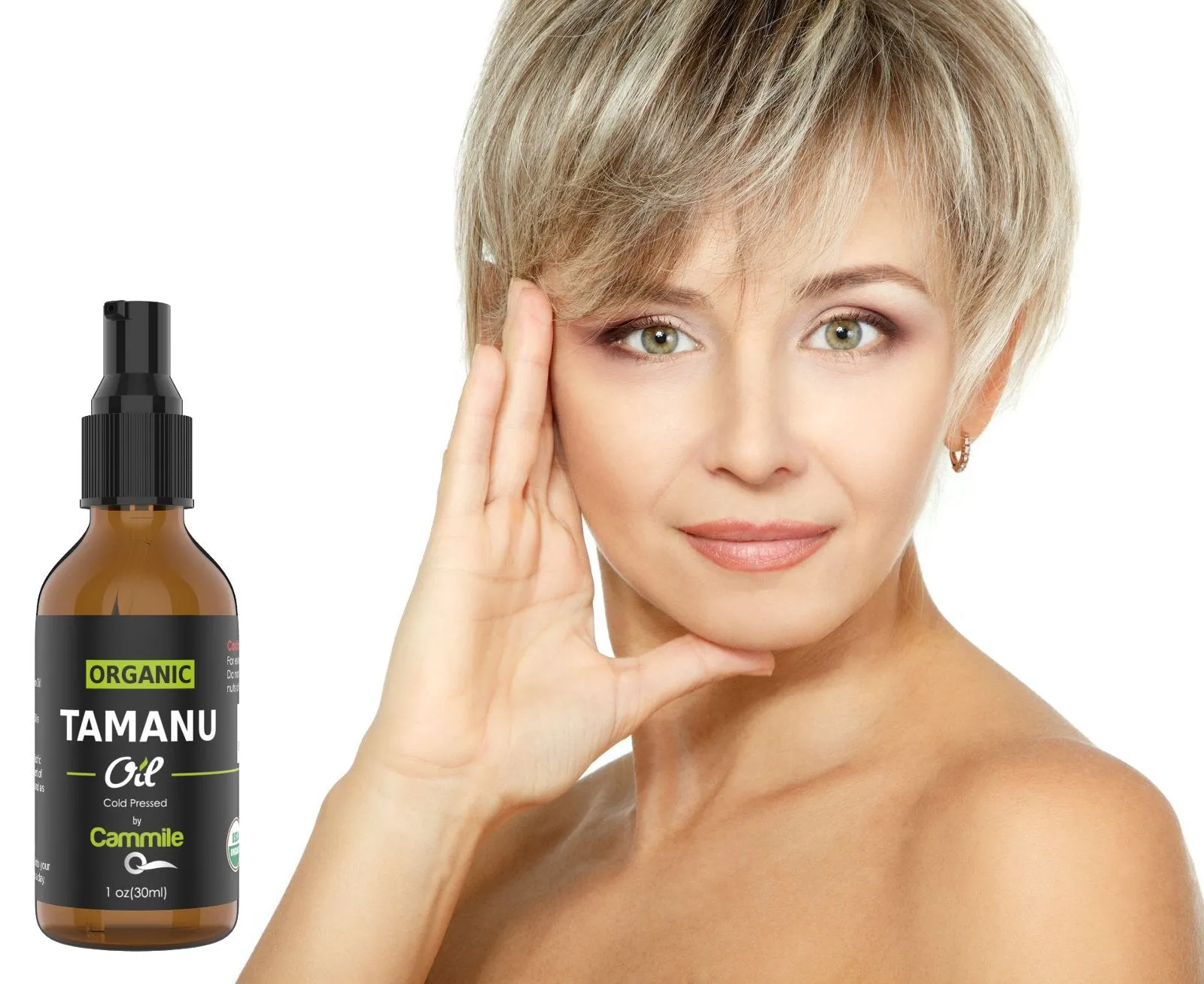 Cammile Q Organic Tamanu Oil - Natural Psoriasis Treatment - Great For Eczema, Acne & Scars - Cold Pressed