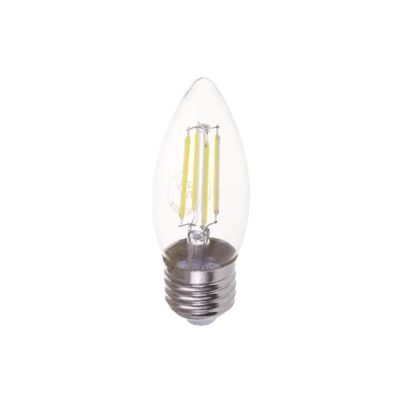 Candle 4W ES & E27 Globes Daylight Clear Dimmable LED Filament