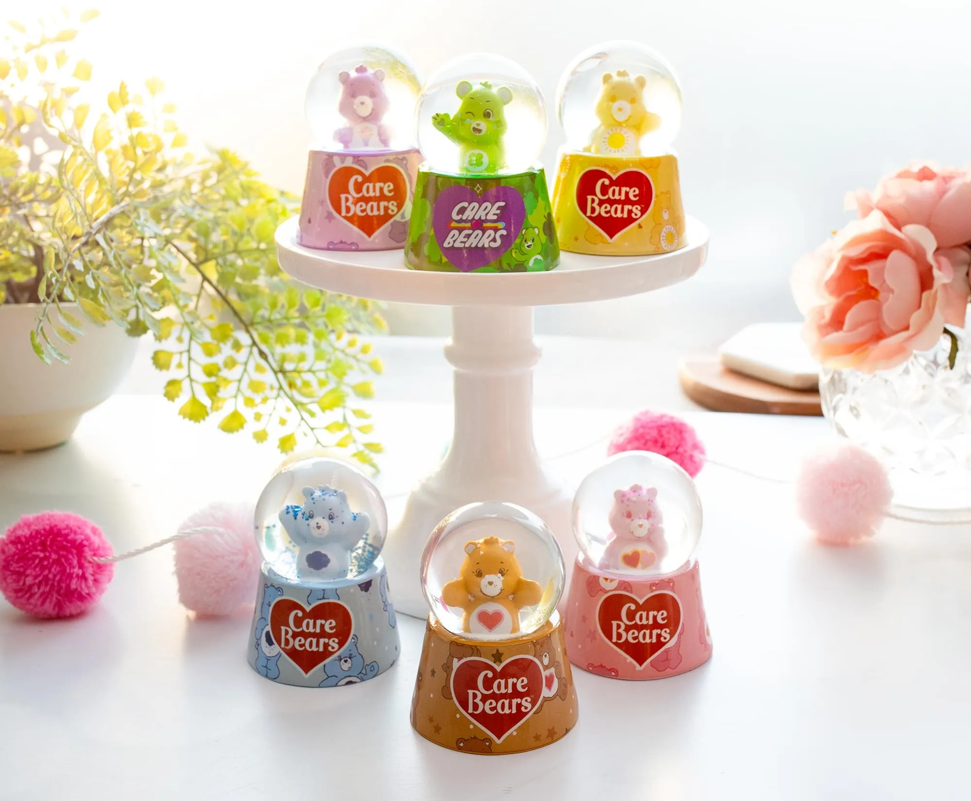 Care Bears Share Bear Mini Light-Up Snow Globe | 3 Inches Tall