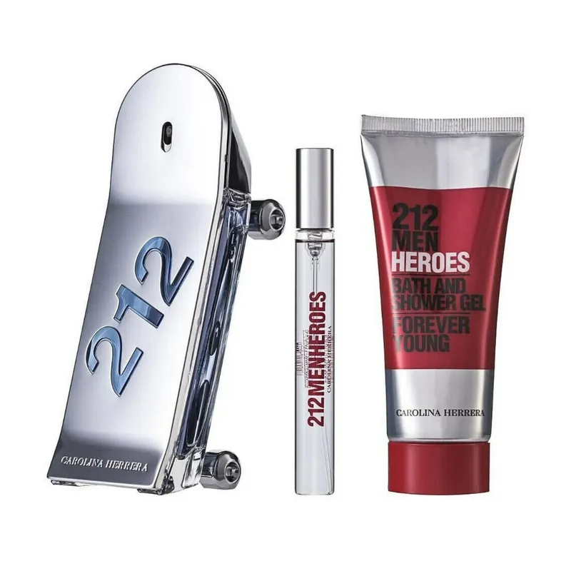 Carolina Herrera 212 Heroes EDT for Men 90ml   10ml   Gel de Baño 100ml HD 2024