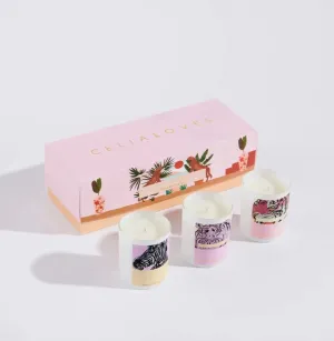 Celia Loves Safari Trio Candle Set