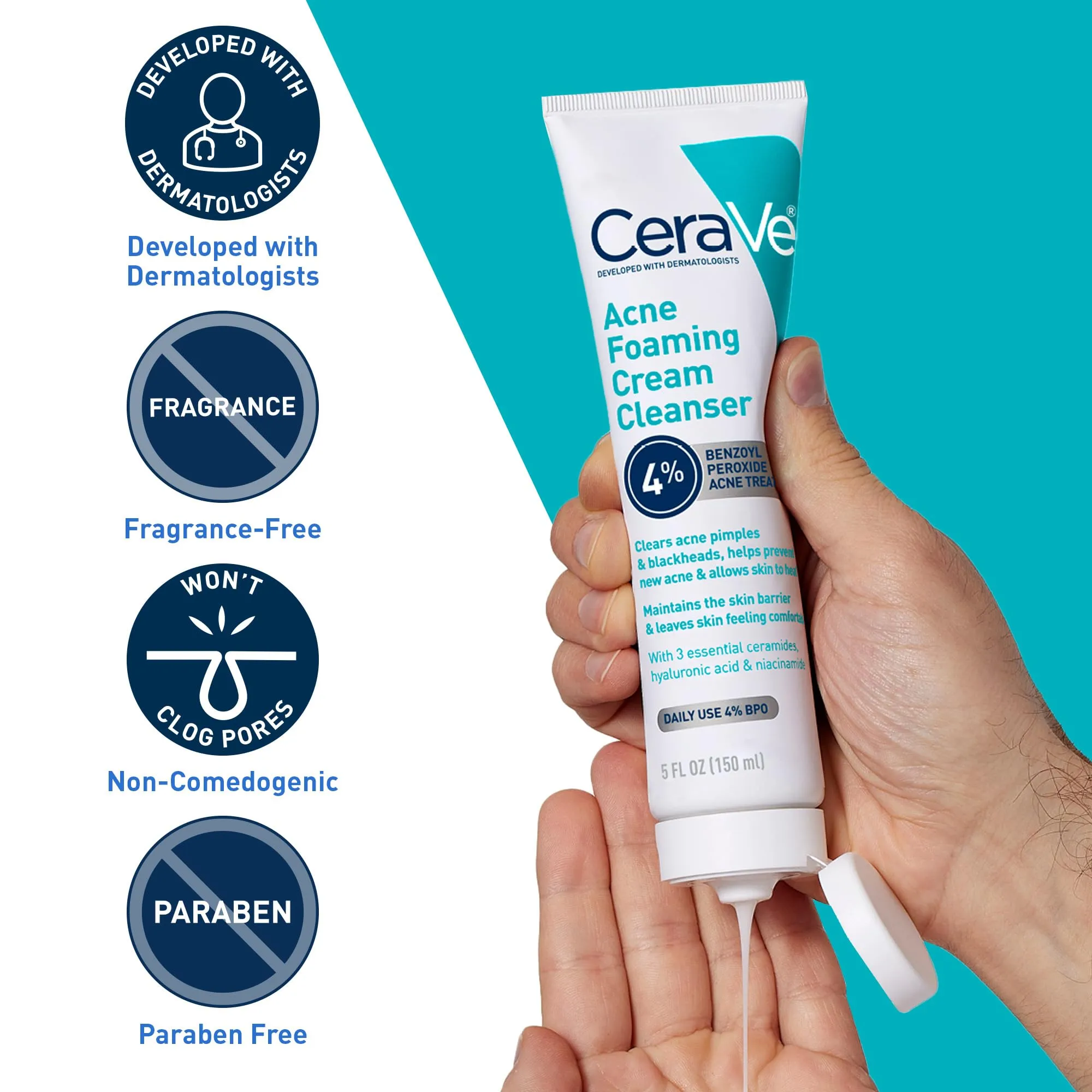 CeraVe Acne Foaming Cream Cleanser