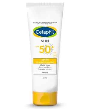 Cetaphil Sun SPF 50 Sunscreen Gel | Very High Protection for Combination Skin, Water-Resistant with Vitamin E