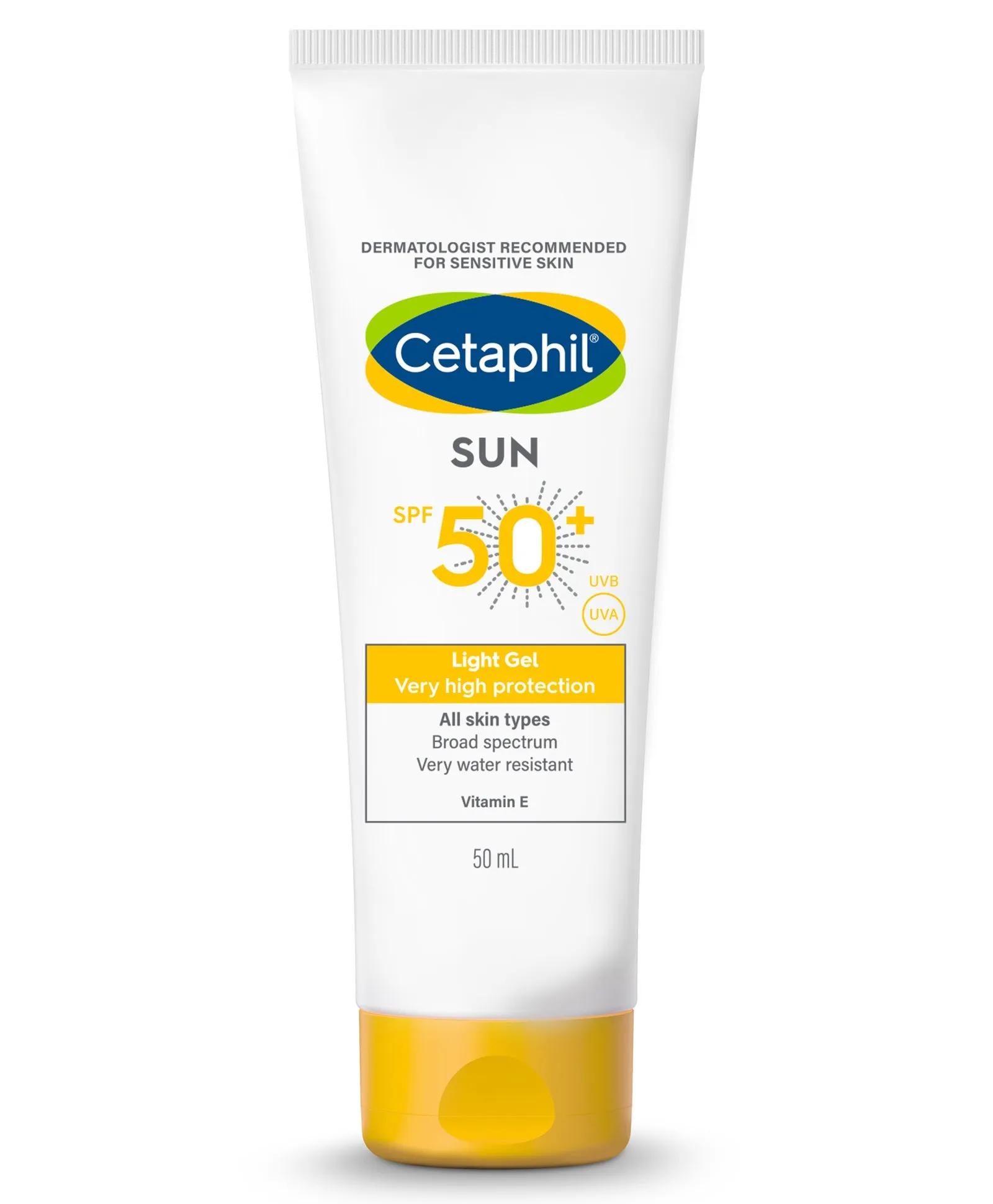 Cetaphil Sun SPF 50 Sunscreen Gel | Very High Protection for Combination Skin, Water-Resistant with Vitamin E