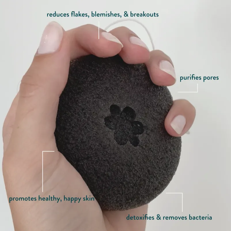 CHARCOAL KONJAC SPONGE - PACK OF 3