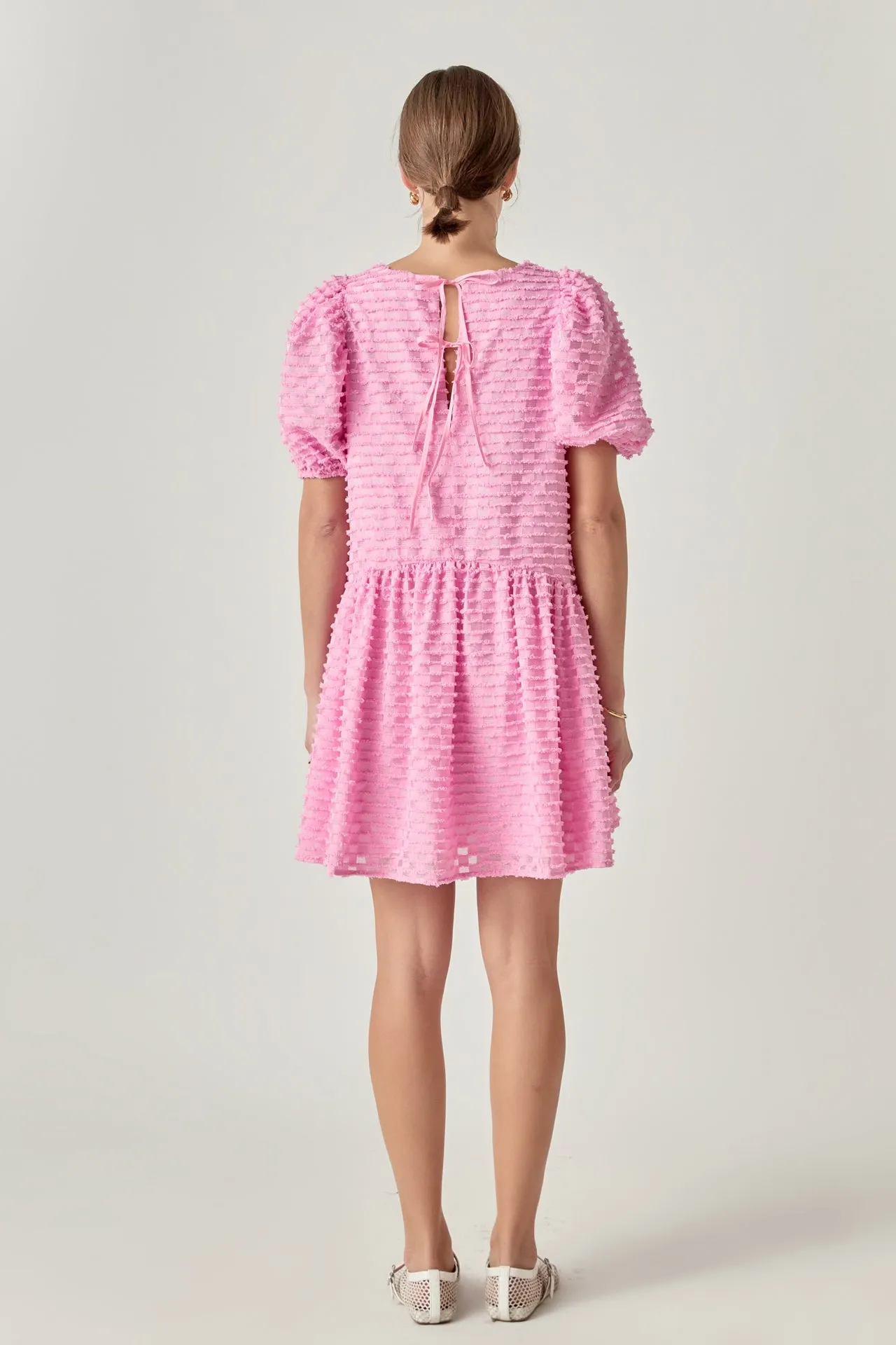 Check Baby Doll Mini Dress