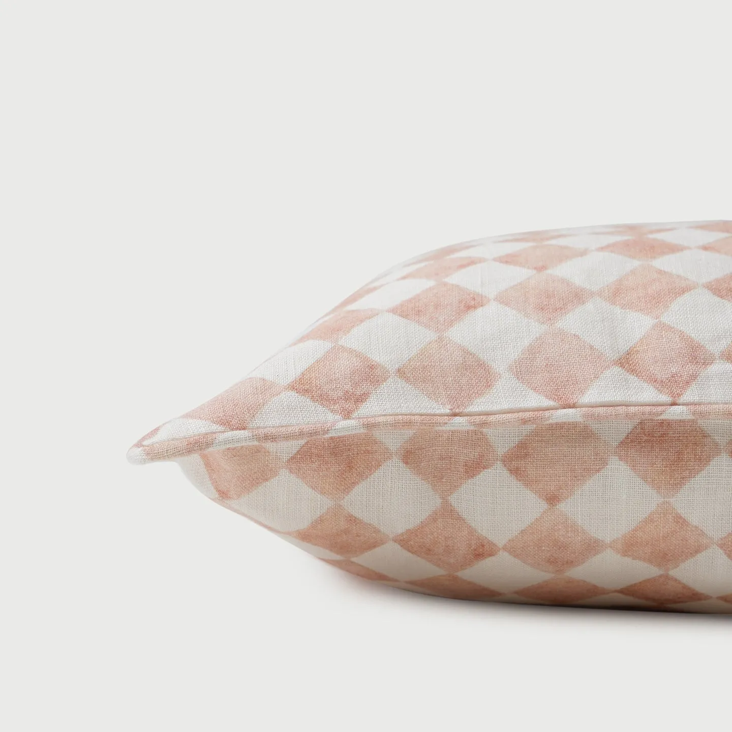 Checker Blush Lumbar Cushion Cover by Sanctuary Living