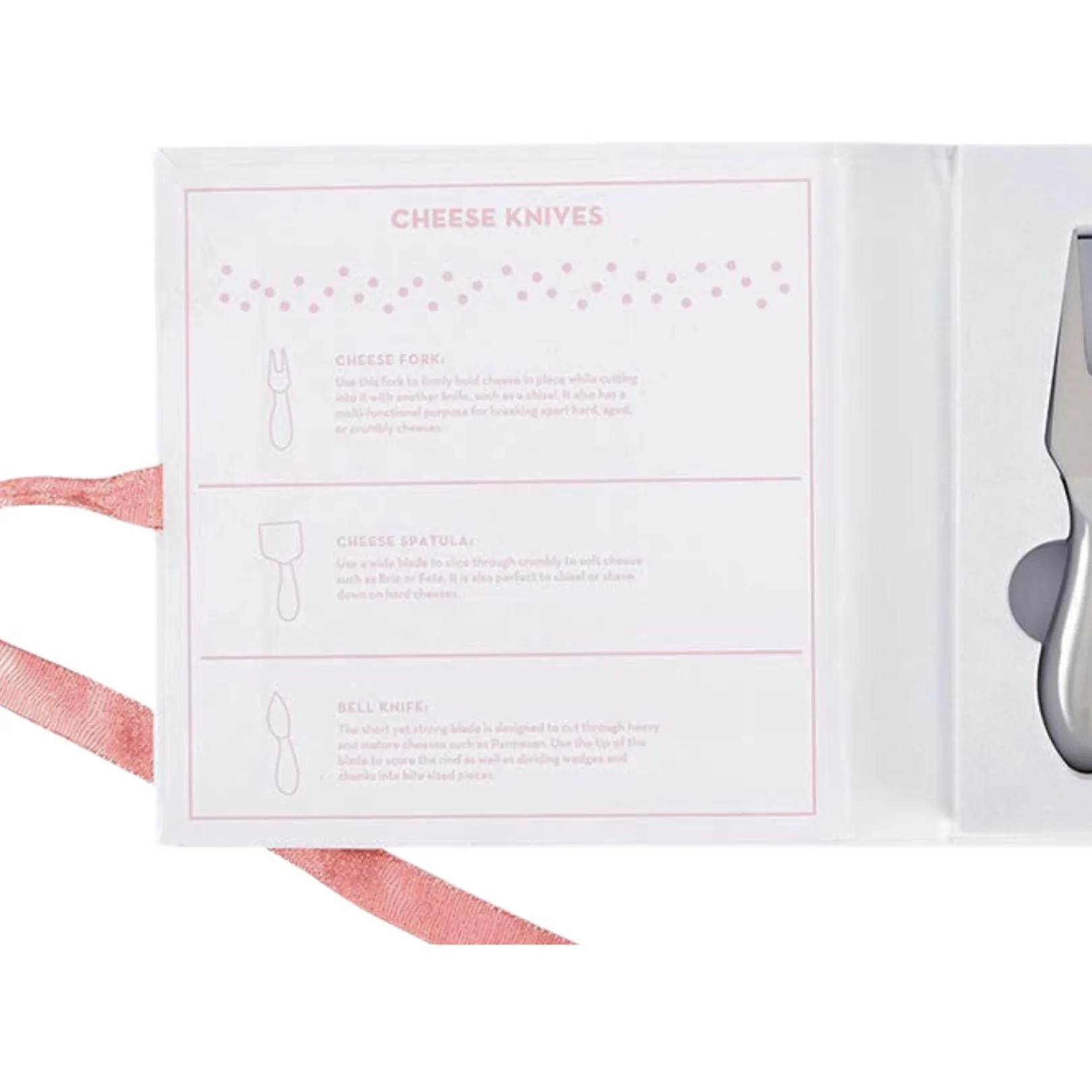 Cheese Knife Gift Set in Book Style Packaging | 3 Piece Gourmet Cheese Knives Set In Gift Box