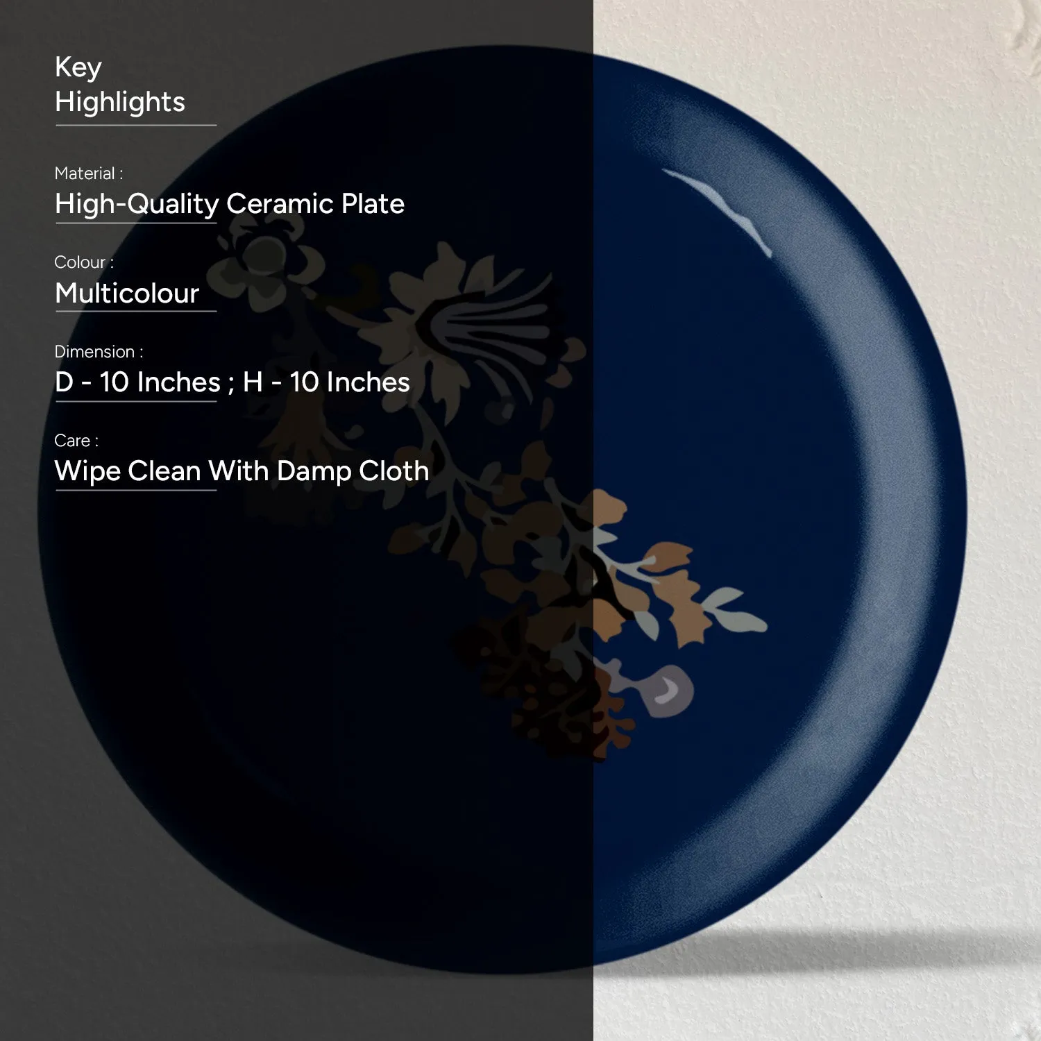 Classic Floral Wall Plates Sets of 4