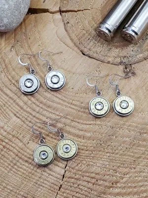 Classic Stainless Bullet Earrings - 12mm Diameter Bezels