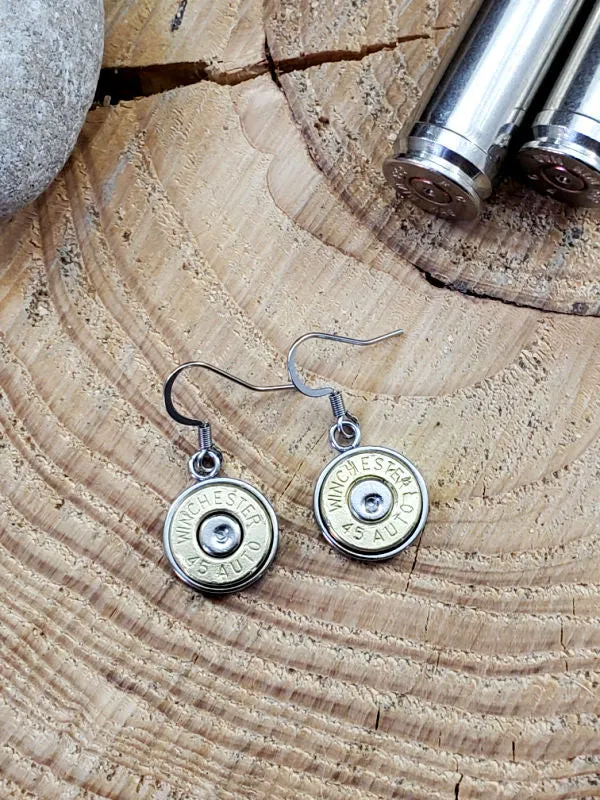 Classic Stainless Bullet Earrings - 12mm Diameter Bezels