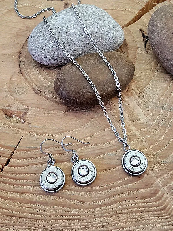 Classic Stainless Bullet Earrings - 12mm Diameter Bezels