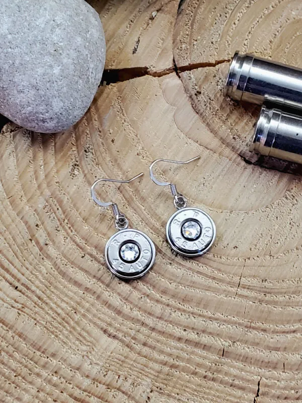 Classic Stainless Bullet Earrings - 12mm Diameter Bezels