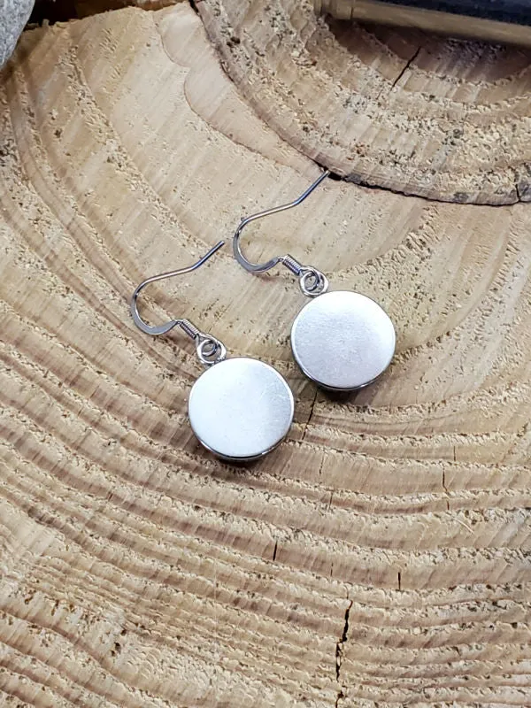 Classic Stainless Bullet Earrings - 12mm Diameter Bezels