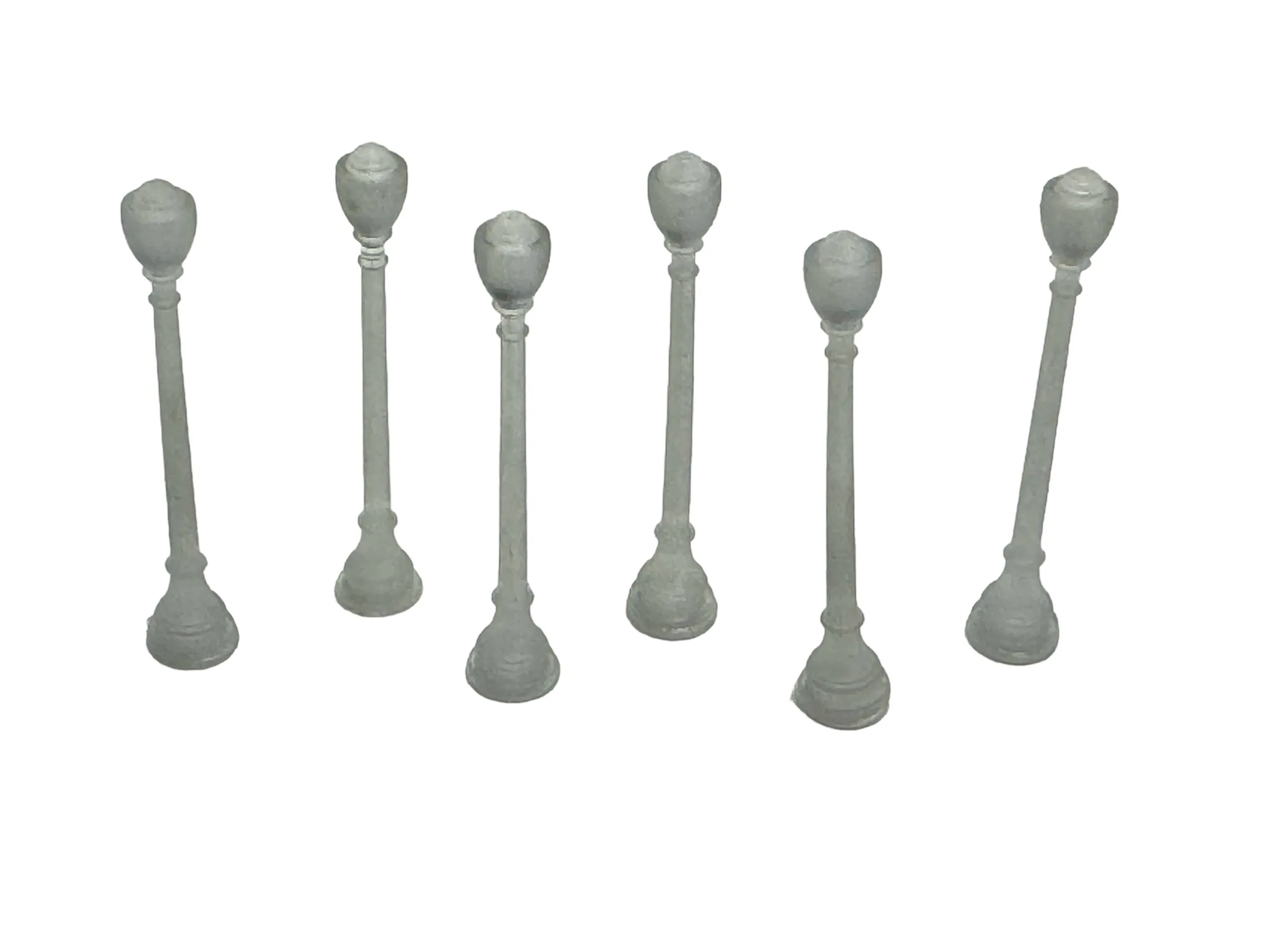 Classic Street Lamp Post  (6pcs) - Resin Detail Part HO Scale