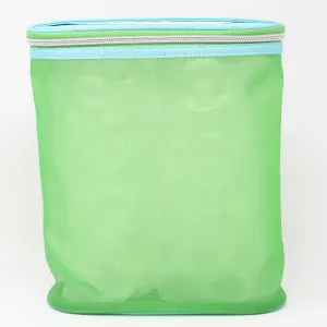 Clinique Green/Blue Mesh Cosmetic Case Bag  / New