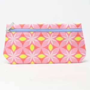 Clinique Pink Flower Patterned Cosmetic Bag  / New