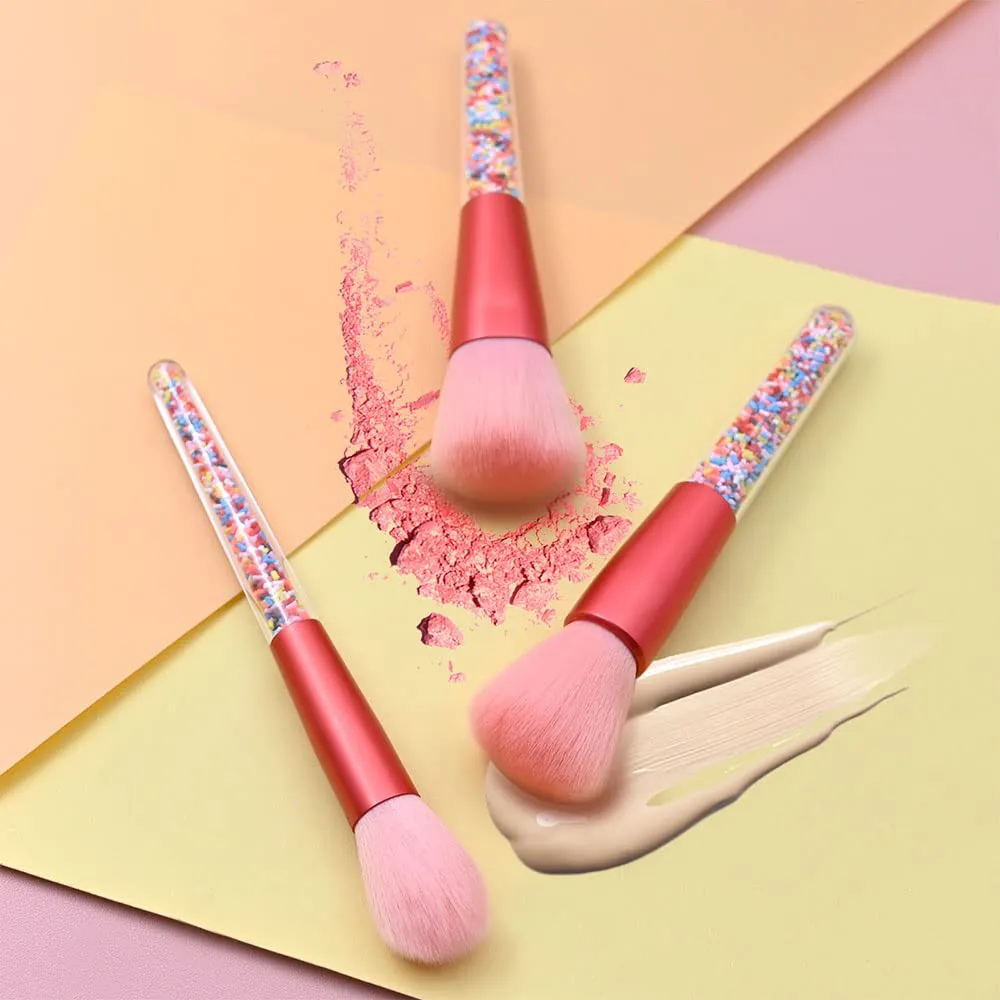 Coloful Makeup Brushes Set 5Pcs