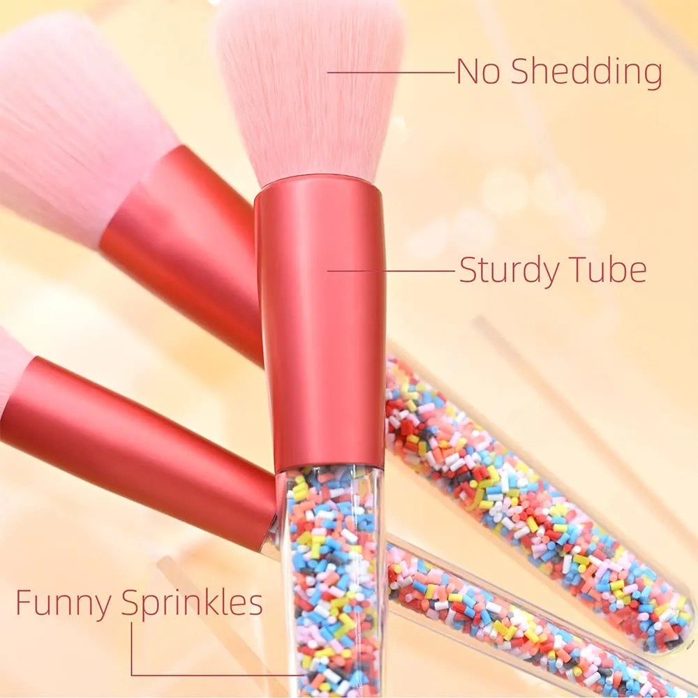 Coloful Makeup Brushes Set 5Pcs