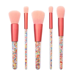 Coloful Makeup Brushes Set 5Pcs