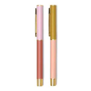 Colour Block Pens Rosewood & Blush
