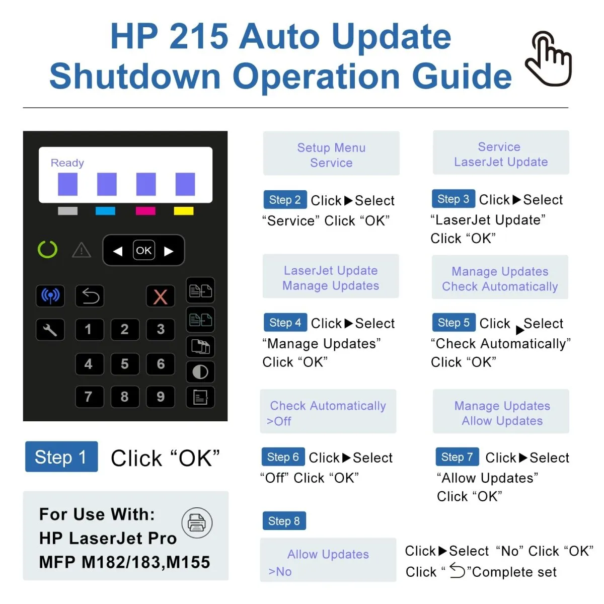 Compatbile HP 215A Toner Cartridge Set - 4 Pack With Chip - W2310A