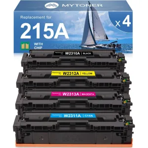 Compatbile HP 215A Toner Cartridge Set - 4 Pack With Chip - W2310A
