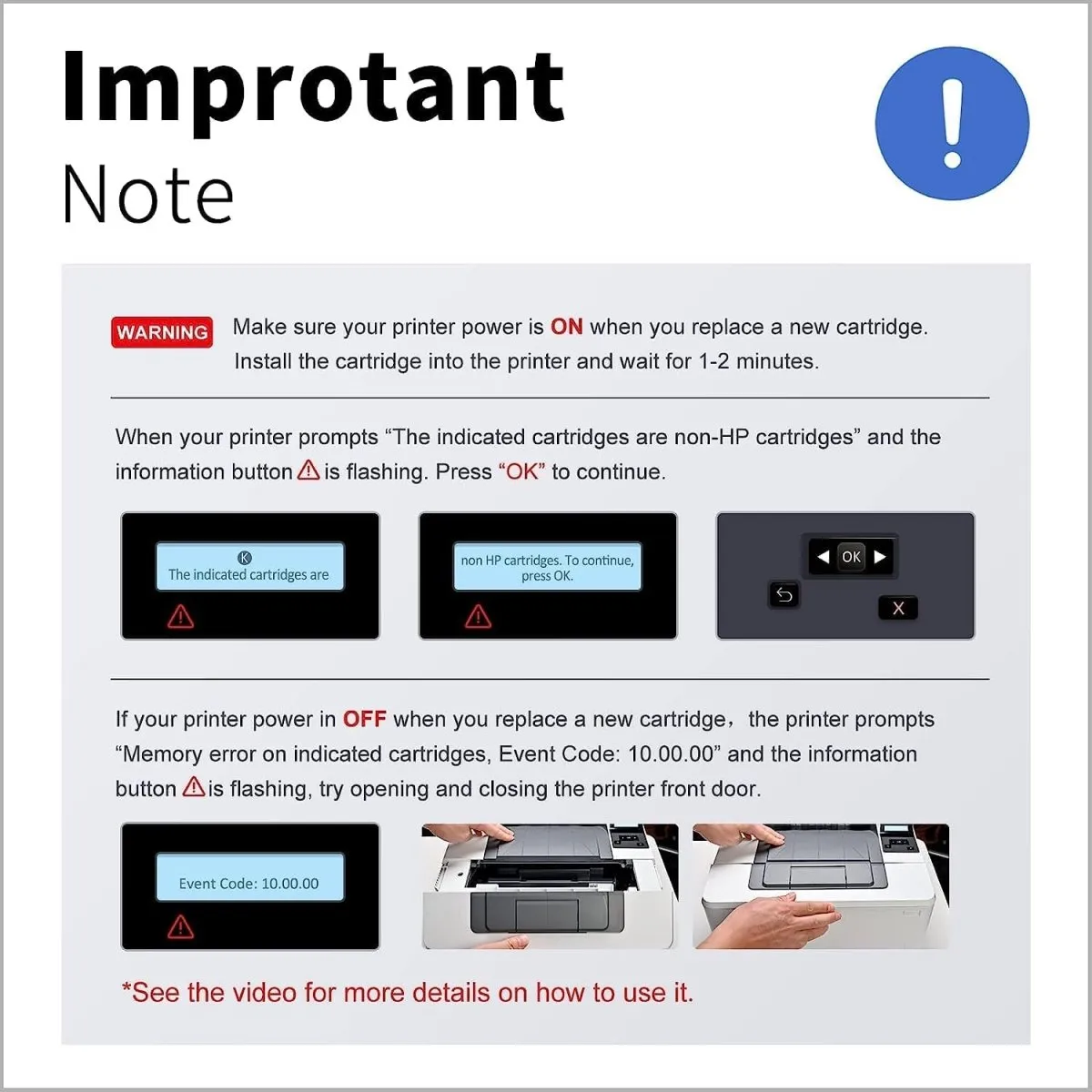 Compatible 58A CF258A Toner Cartridge Black 2 Pack (with Chip, High Yield)