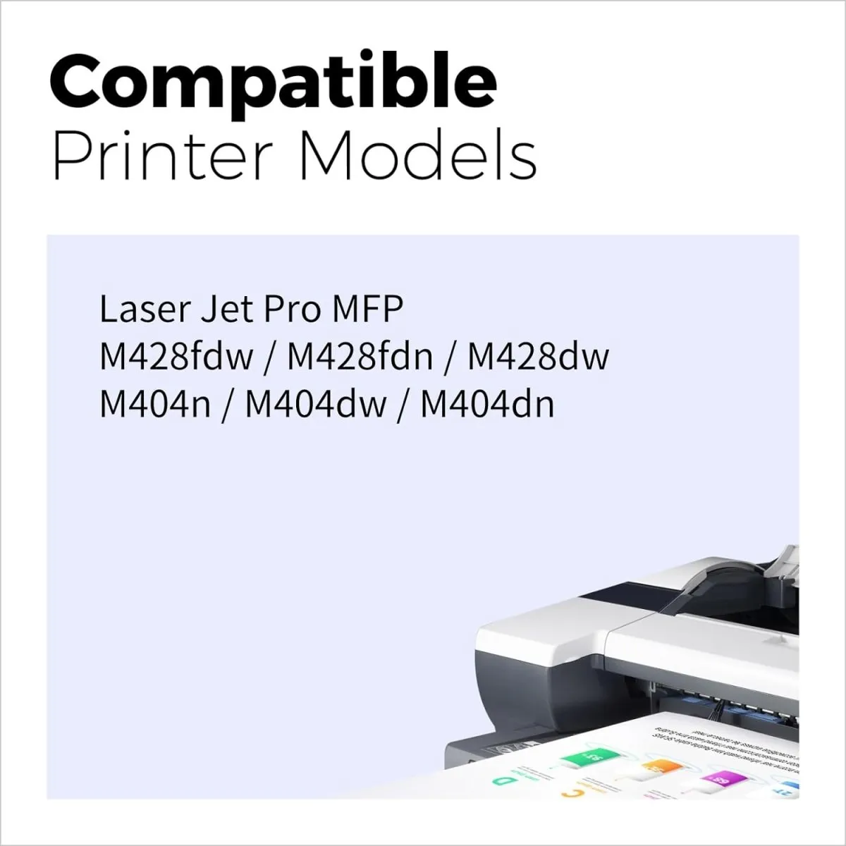 Compatible 58A CF258A Toner Cartridge Black 2 Pack (with Chip, High Yield)