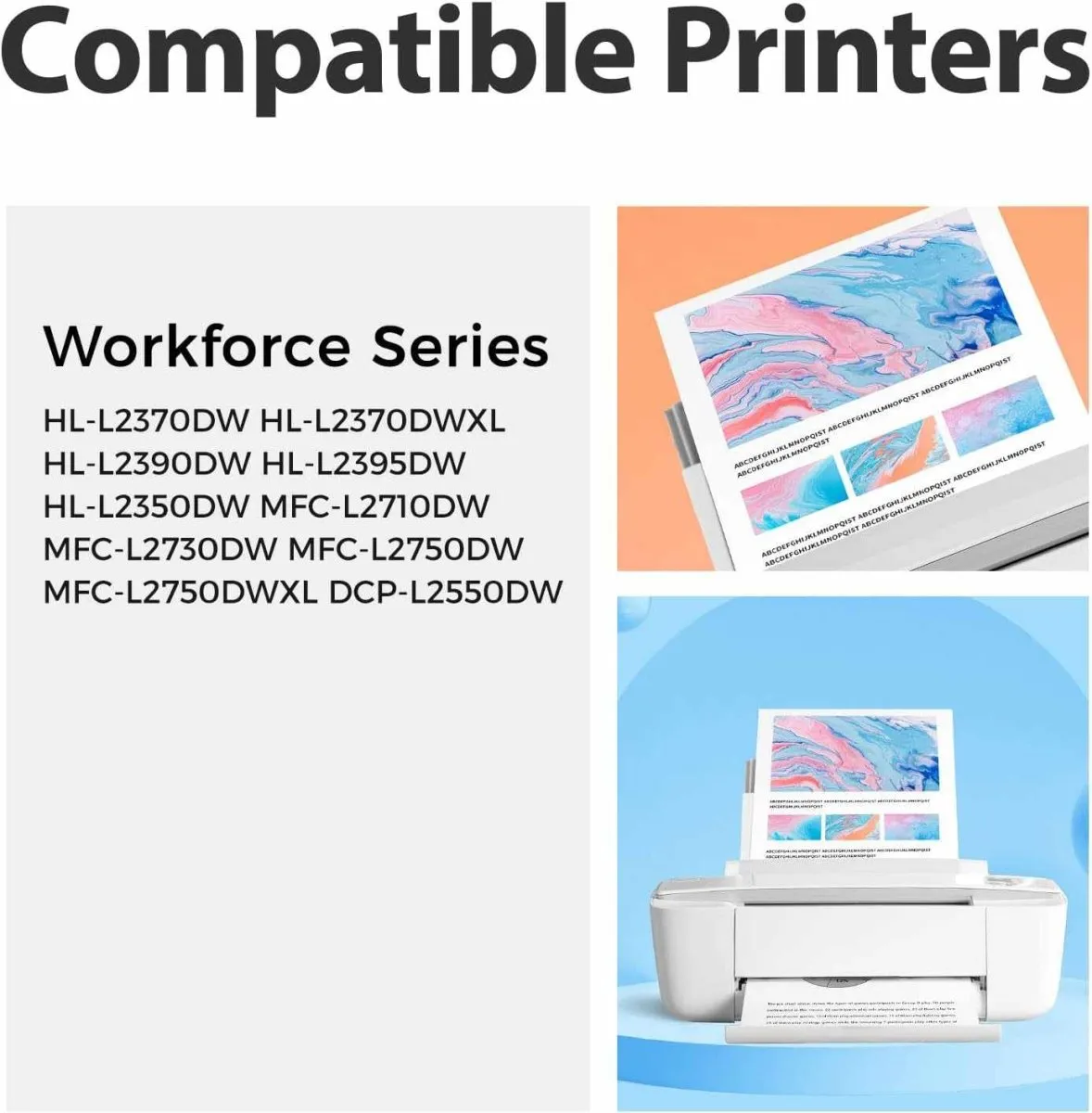 Compatible Brother TN760 Toner Cartridges (Black, 2-Pack) - OA100