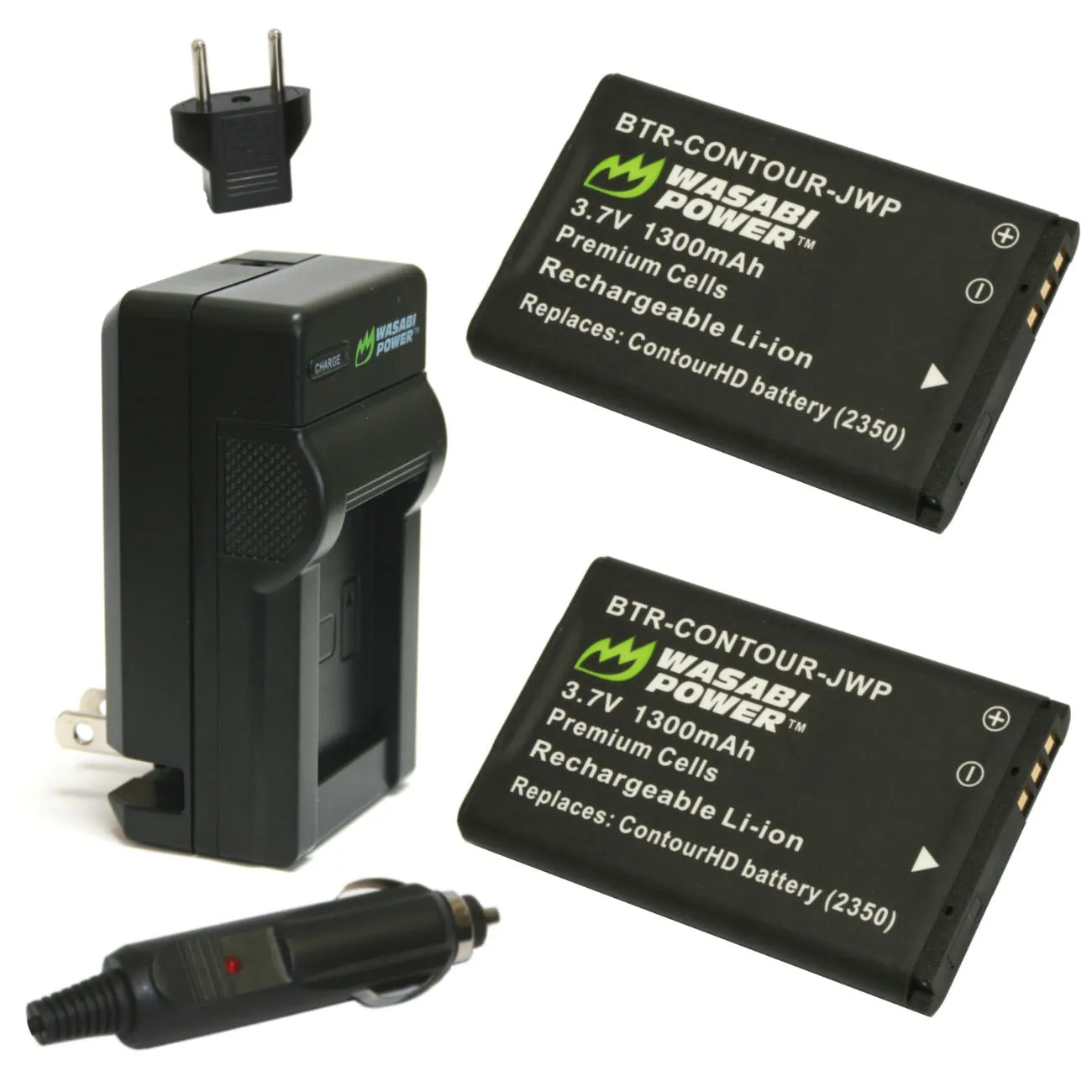 ContourHD, ContourGPS, Contour , Contour 2 Battery (2-Pack) and Charger by Wasabi Power