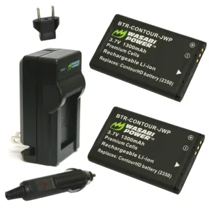ContourHD, ContourGPS, Contour , Contour 2 Battery (2-Pack) and Charger by Wasabi Power