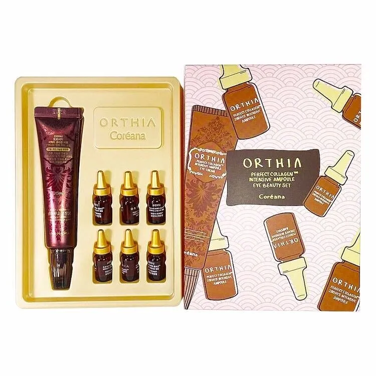 COREANA ORTHIA Perfect Collagen Intensive Ampoule Eye Beauty Set (Eyecream   Ampoule), 1pc