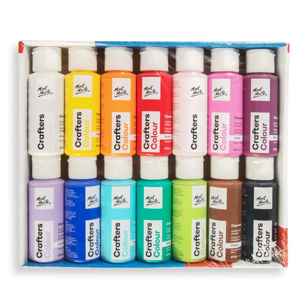 Crafters Colour Discovery Paint Set 14 x 60ml (2 US fl.oz)