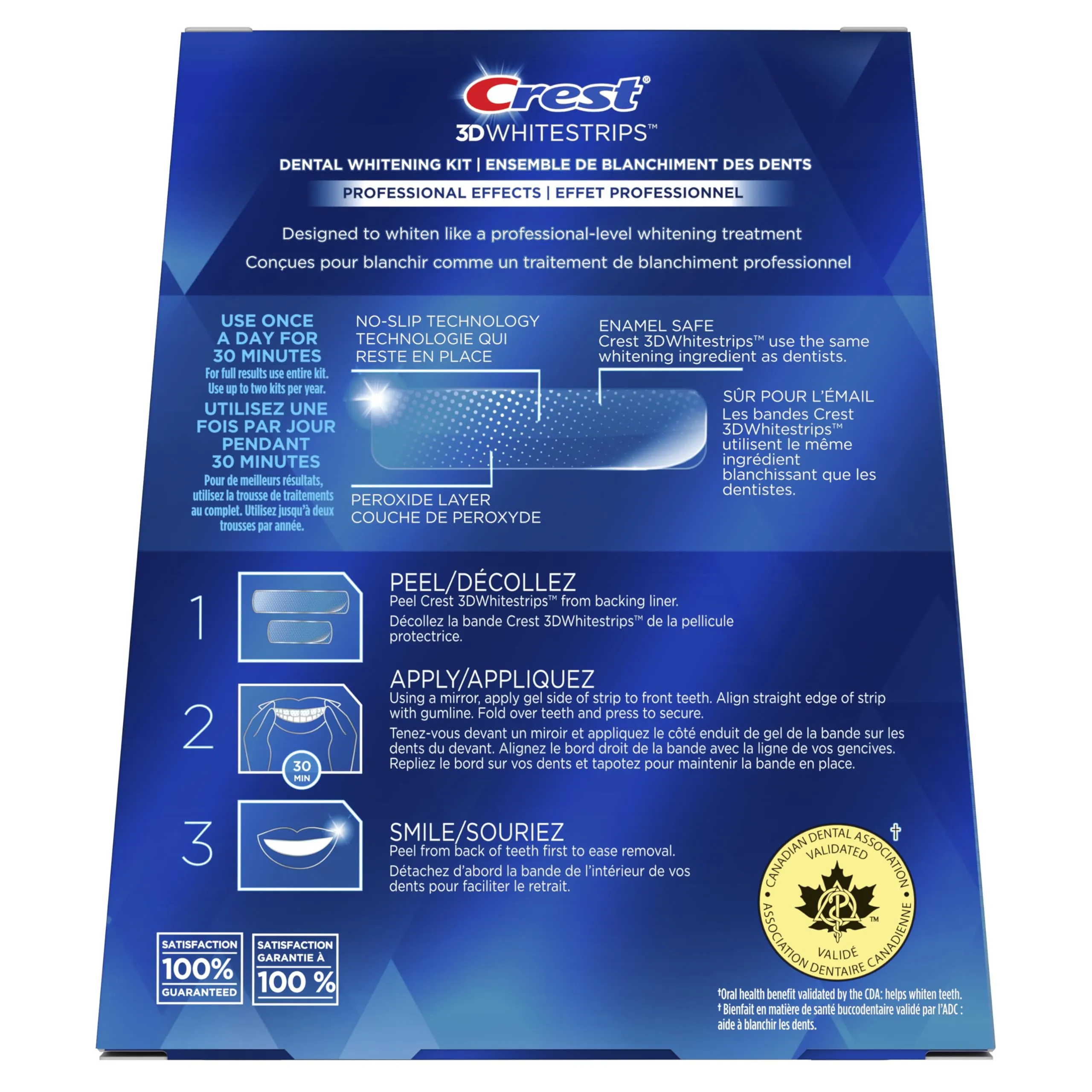 Crest 3D White Whitestrips Professional Effects, At-Home Teeth Whitening Kit, 13 Levels Whiter, 22 Treatments