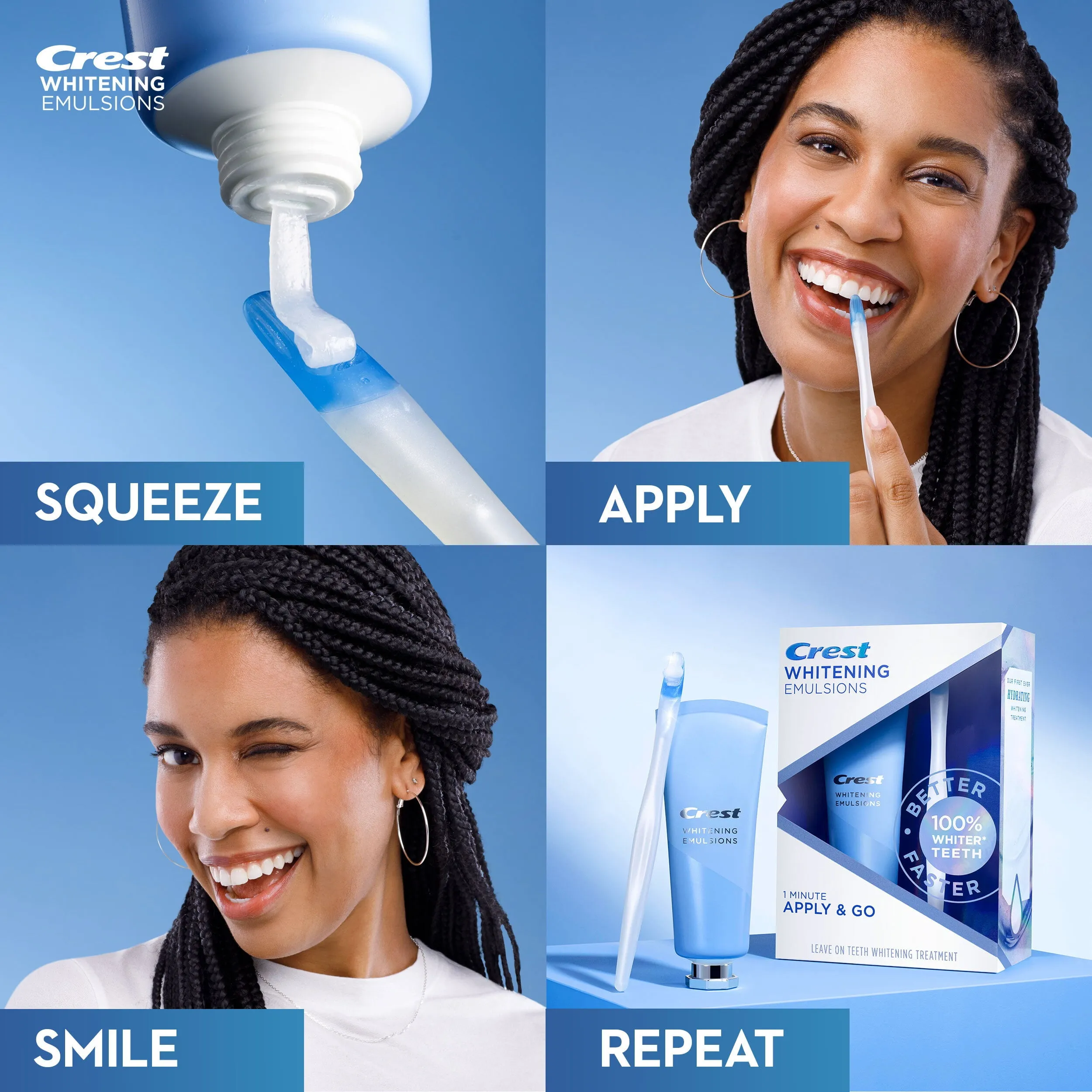 Crest Whitening Emulsions with Wand Applicator, Leave-on Teeth Whitening Treatment
