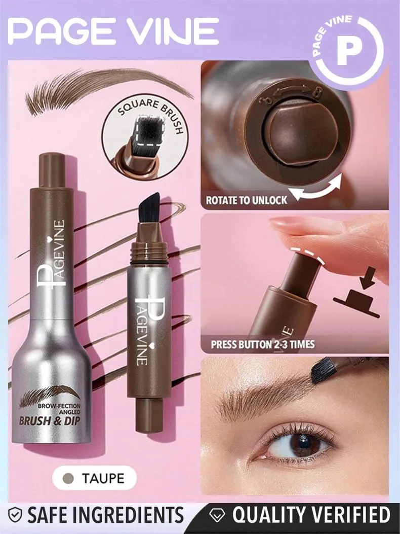 Dau Dau Eyebrow Pen - Eyebrow Pencil with Square Brush Eye Brow Pencils for Women with Precise Brush-Tip Create Natural Daily Look Eyebrow Makeup, Last All-Day