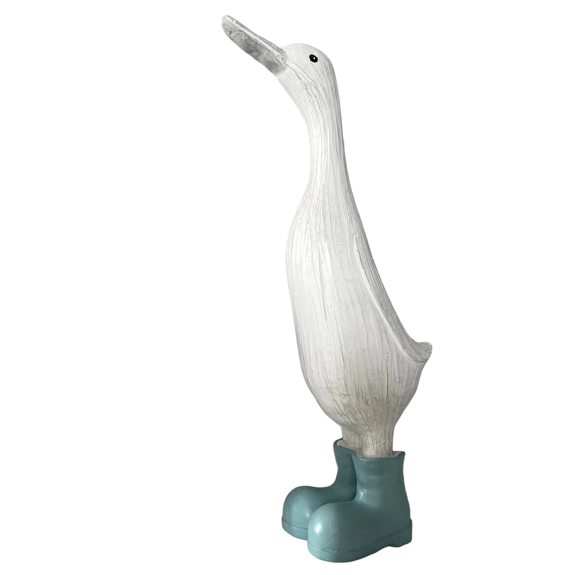 Denny & Deanna Duck White Ornaments in Blue Wellies