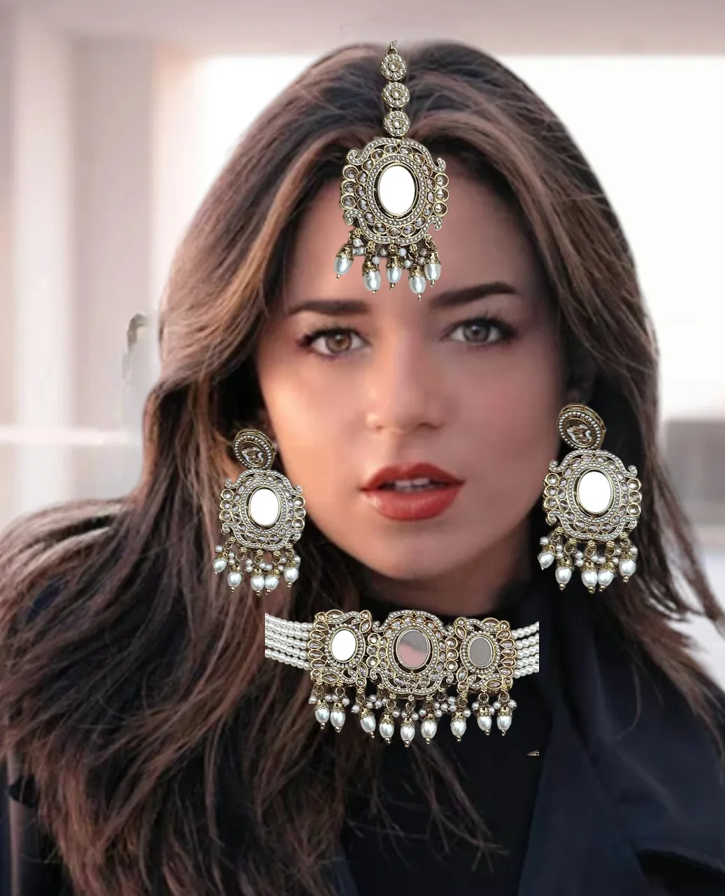 Devika Mirror Choker Set