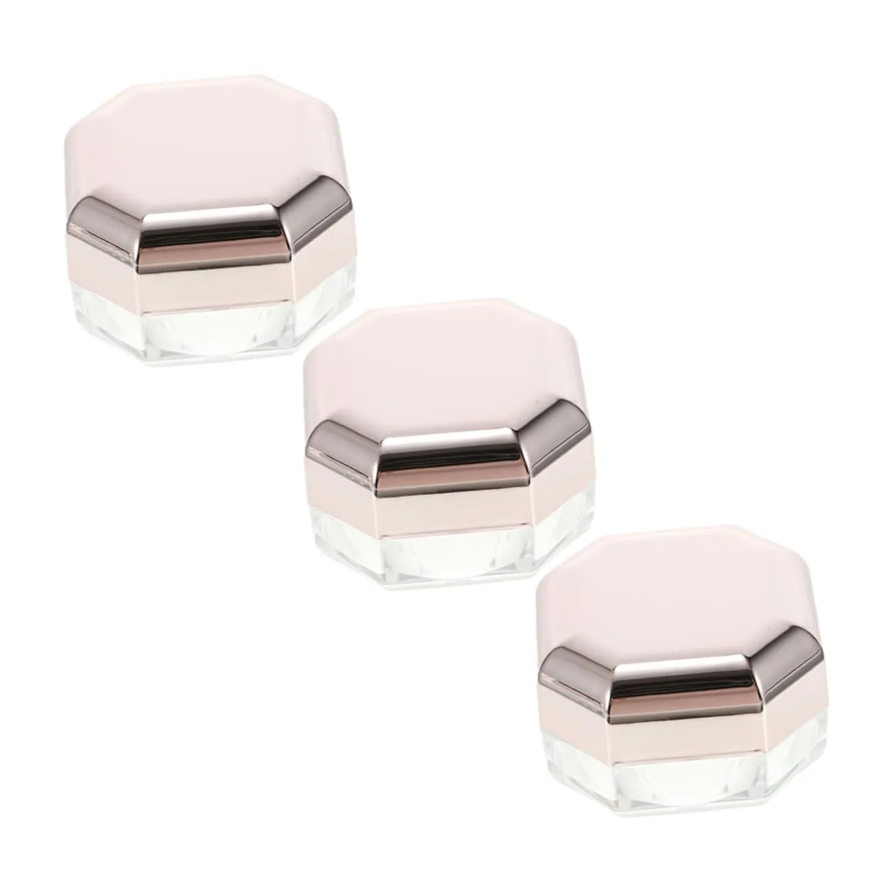 Didiseaon 3pcs Loose Powder Case Portable Makeup Powder Container for Travel Lightweight Design Detachable Lid for Easy Use for Packing Makeup and Loose