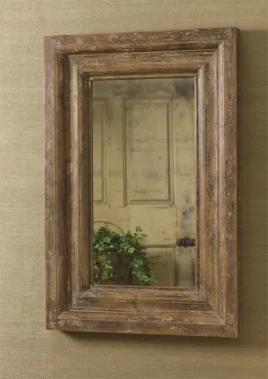 Distressed Wood Wall Mirror