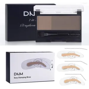 DNM Adjustable Perfect Eyebrow Stamp Waterproof and 3D Eyebrow Powder Set with Eyebrow Brush ,Eye Brow Stamp Kit Eyebrow Stamper Set Waterproof Instant Eyebrow Stamp(Light Coffee Dark Coffee)