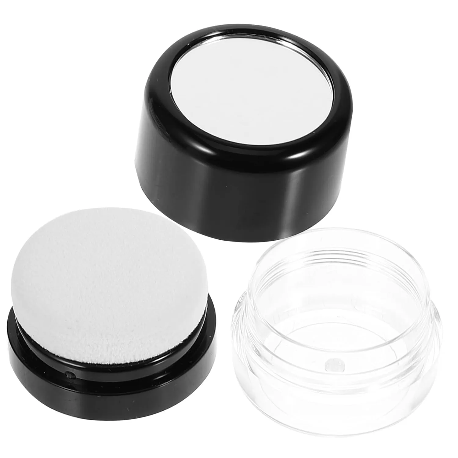 DOITOOL Refillable Empty Powder Jar with Lid Travel Cosmetic Storage Container for Loose Powder Body Butter and Talc for Outdoor Use Mixing and Sampling