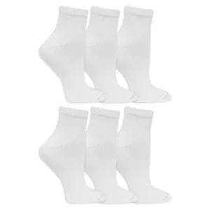 Dr. Scholl's Women's Diabetes & Circulator Socks-4 & 6 Pair Packs-Non-Binding Moisture Management, White - Ankle (6 Pairs), 8-12