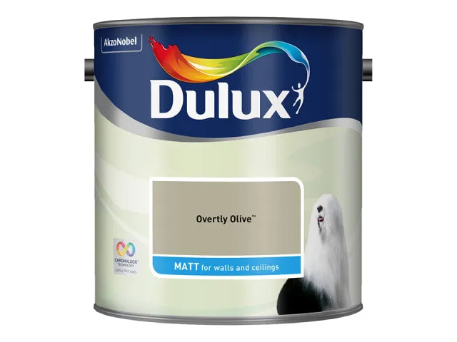 Dulux Rich Matt Overtly Olive Emulsion Paint 2.5 Litres