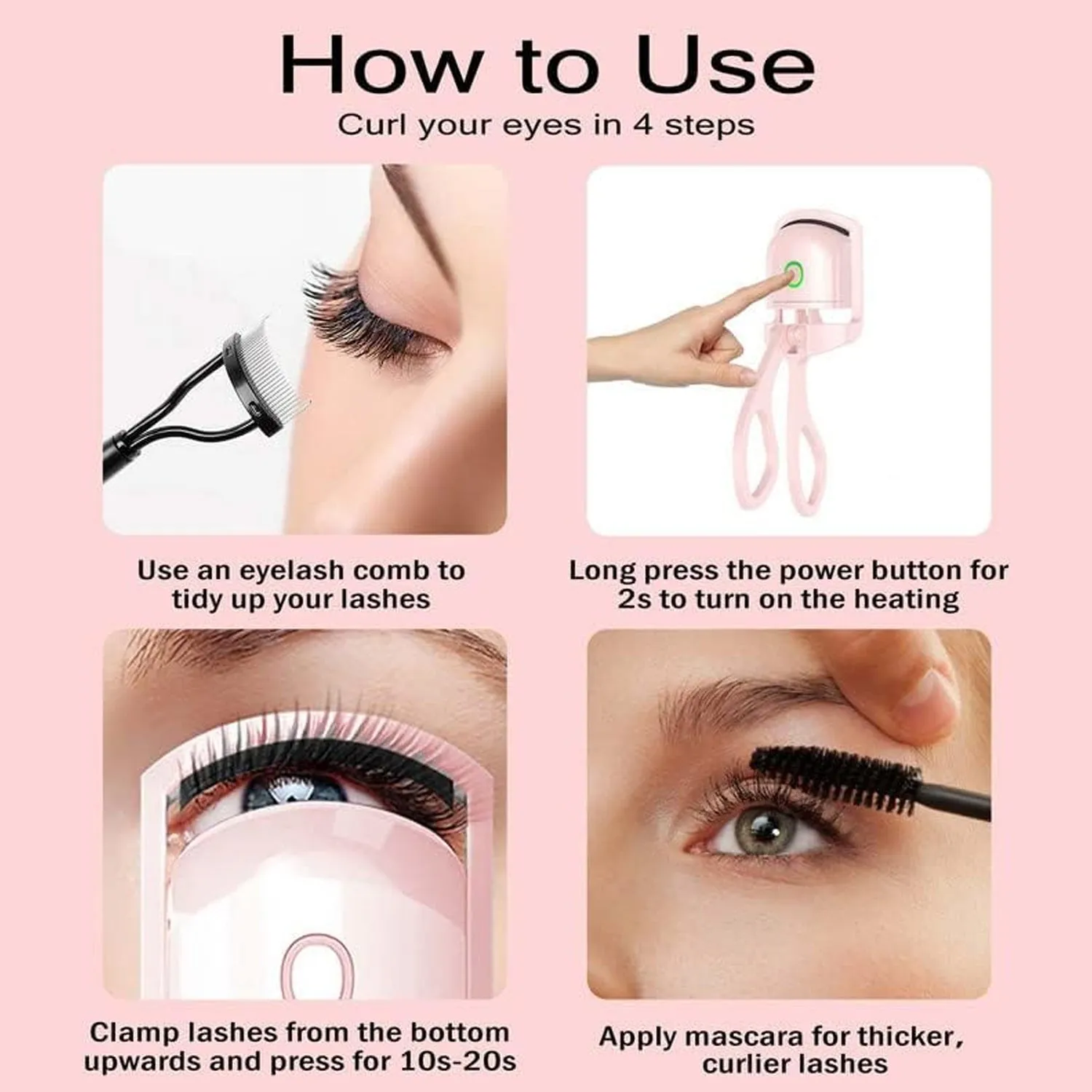 Electric Heated Eyelash Curler (1pc)