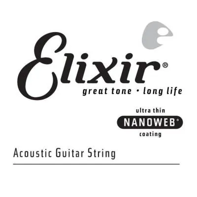 Elixir 15139 Bronze Acoustic Guitar .039 Single String w/ Nanoweb Coating