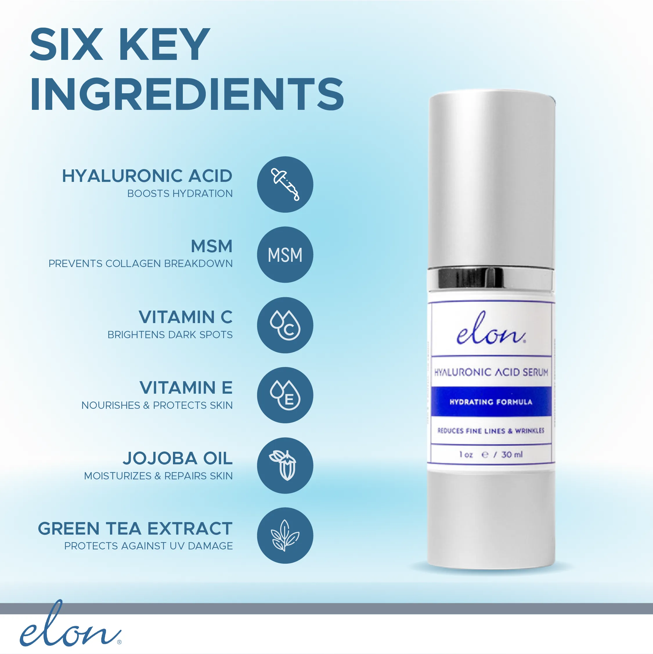Elon Hyaluronic Acid Serum: Deep Skin Hydration