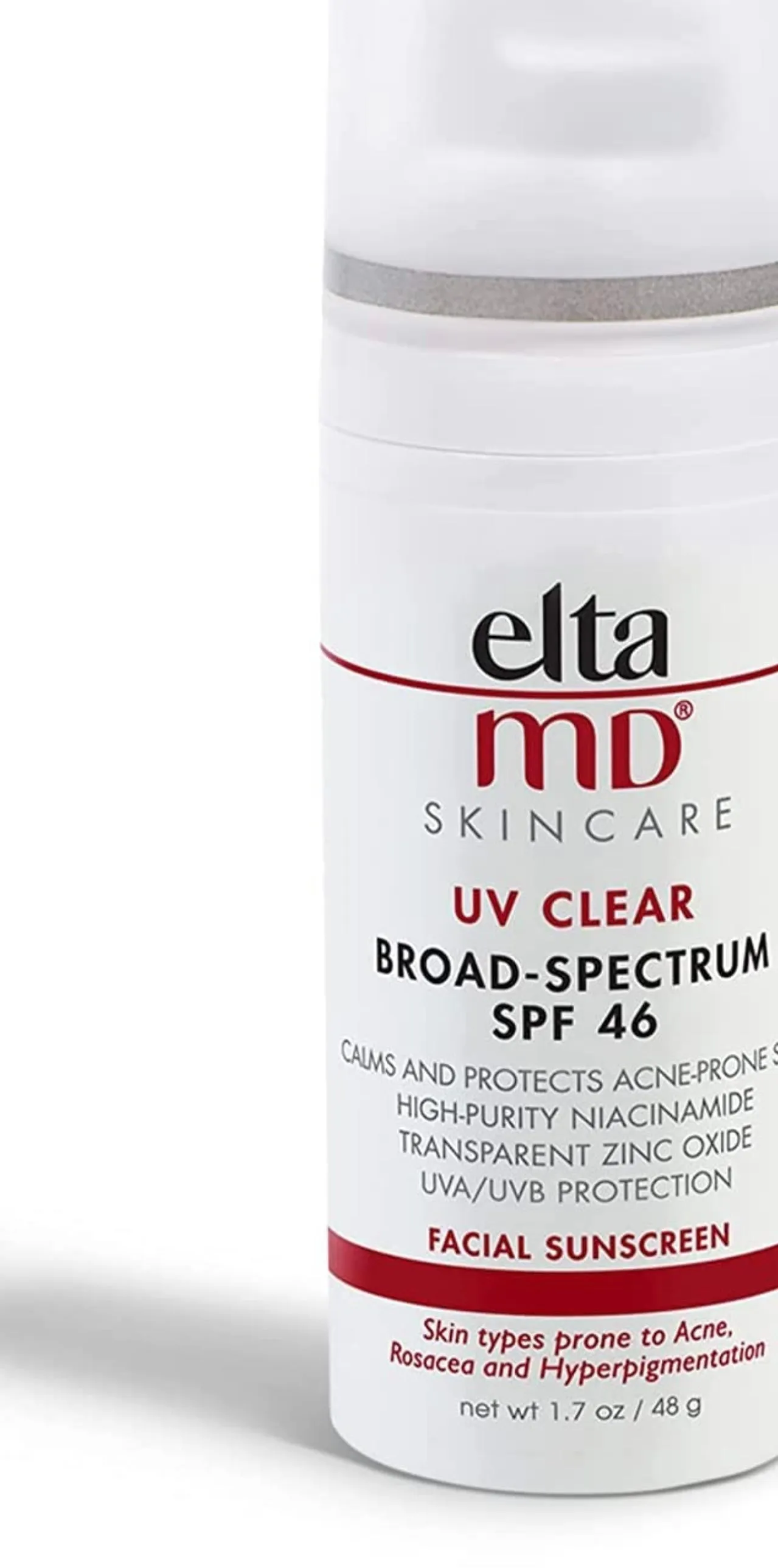 EltaMD UV Clear Broad-Spectrum SPF 46 1.7 oz Acne-Prone Skin, Oil-free, Mineral-Based Zinc Oxide Formula